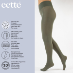 Sage Green Dublin ECO 70 denier -  Mat grønne Plus Size Strømpebukser