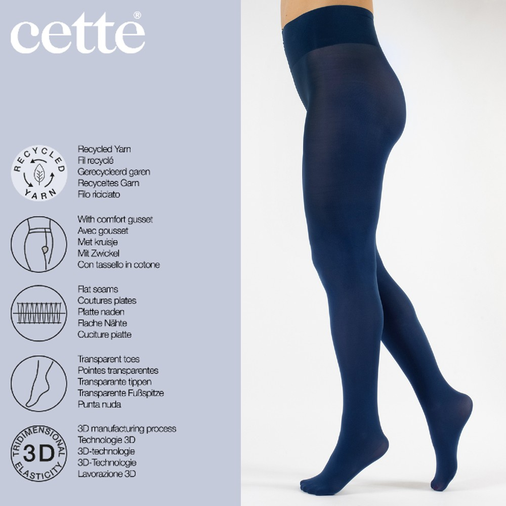 Marine Dublin ECO 70 denier - Mørkeblå Plus Size Strømpebukser