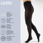 Black Dublin ECO 70 denier - Sorte Plus Size Strømpebukser