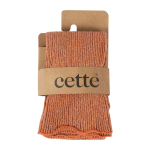 Glitter rib strømper - Warm Apricot fra CETTE