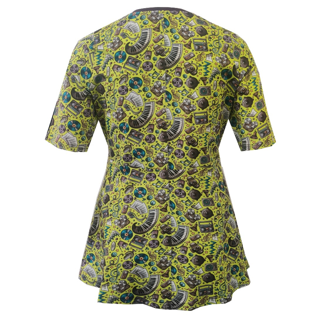 Keiko Don't Stop The Music. Bluse i store størrelser fra Amamiko