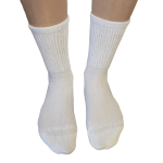 Hvide Bambus sokker med ekstra vidde fra Pamela Mann