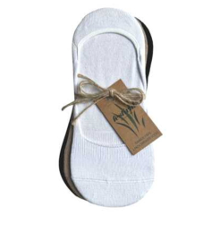 Soklet Bamboo 3 pak hvid, sort og beige - Festival101080