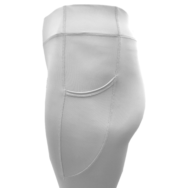 Hvide Plus size Capri leggings med lomme - Festival 550