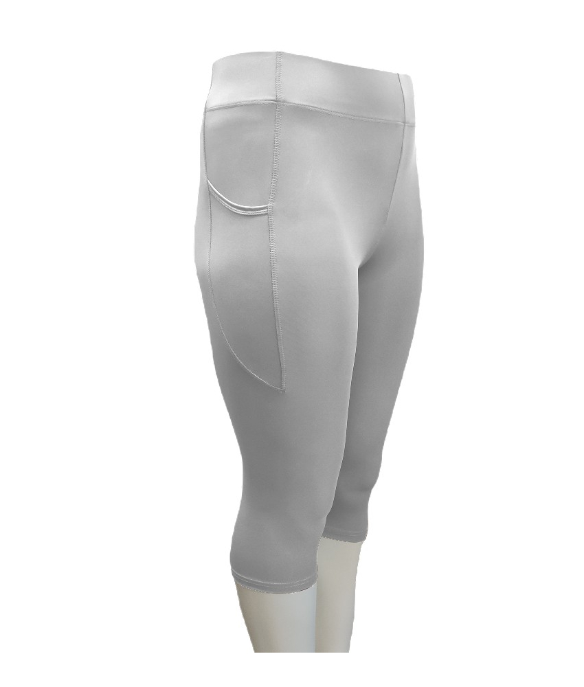 Hvide Plus size Capri leggings med lomme - Festival 550
