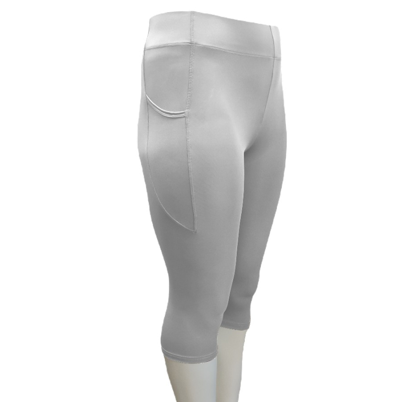 Se Hvide Plus size Capri leggings med lomme - Festival 550 hos Amamiko