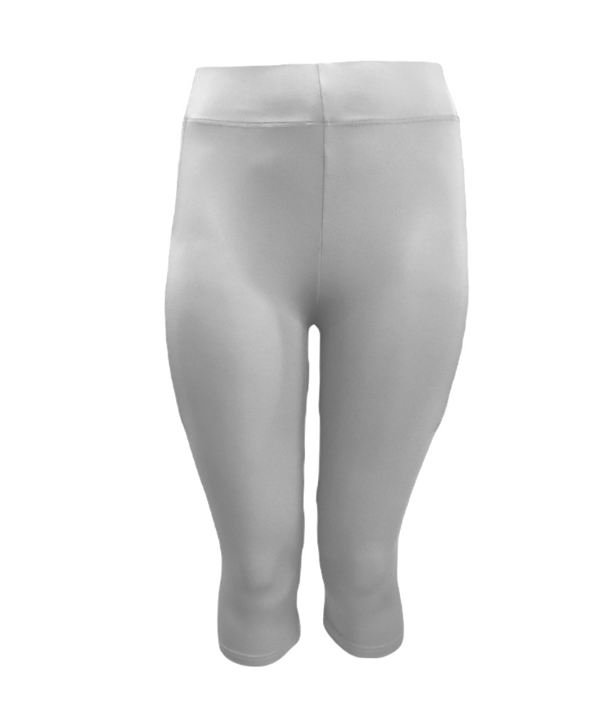 Hvide Plus size Capri leggings med lomme - Festival 550