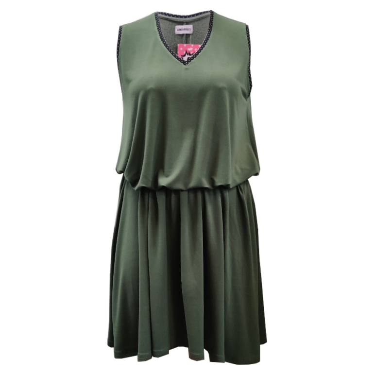 Grøn plus size sommerkjole i modal. Moon Soft Moss
