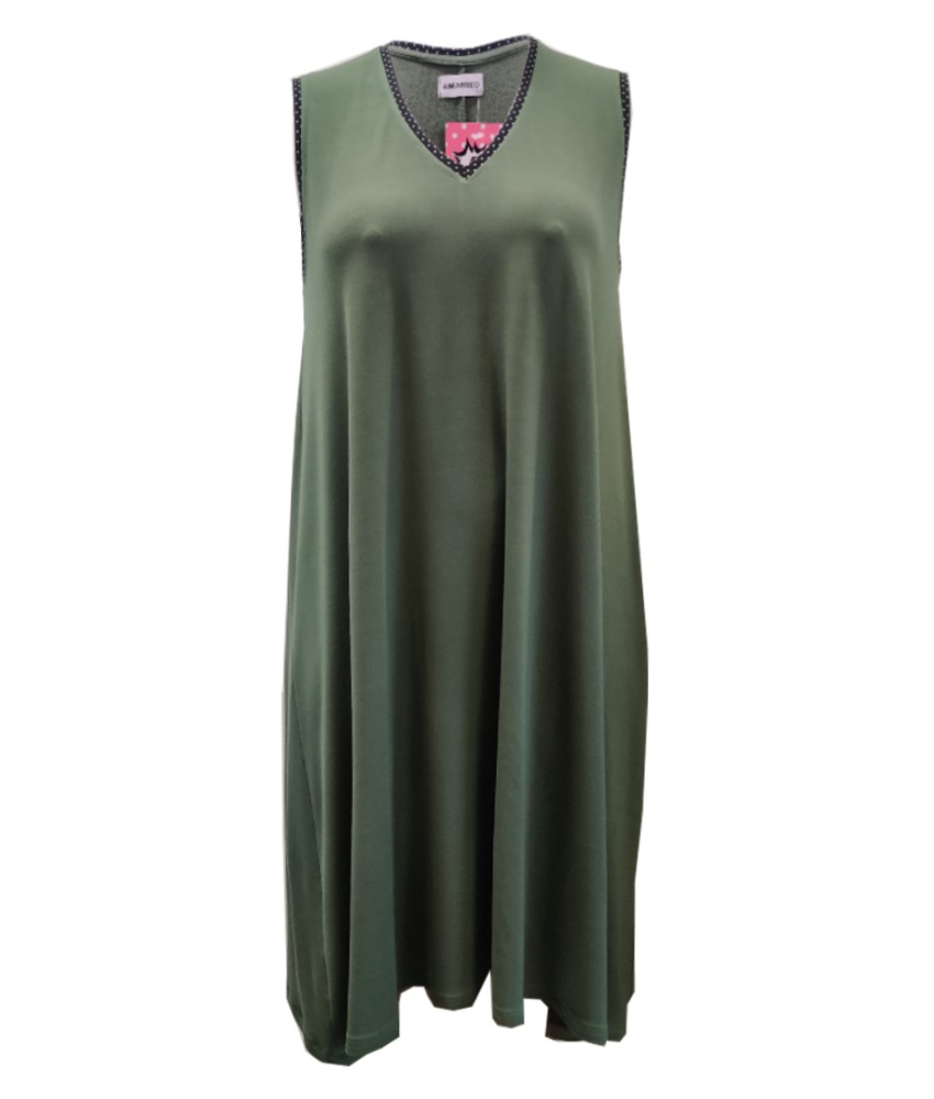 Grøn plus size sommerkjole i modal. Moon Soft Moss