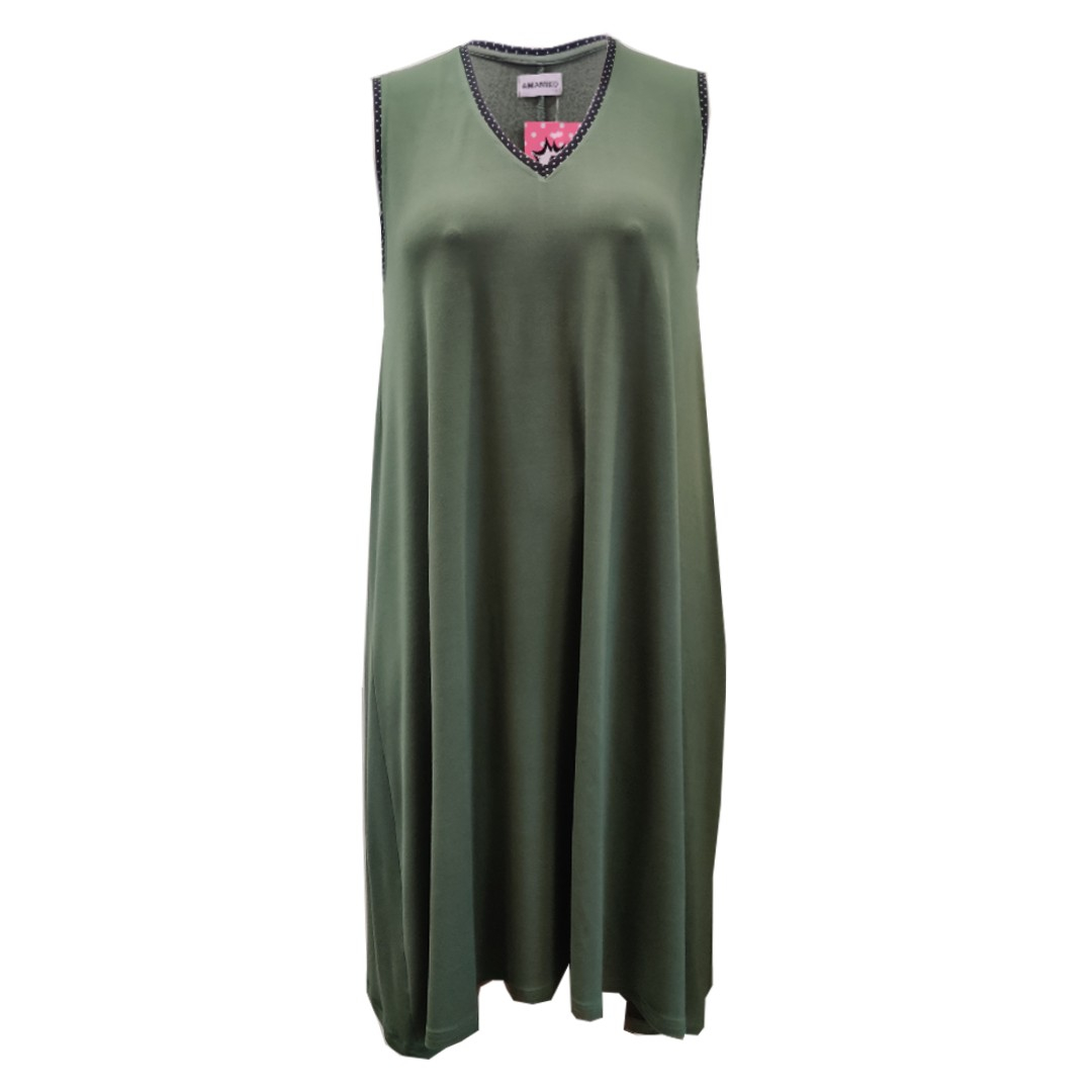 Grøn plus size sommerkjole i modal. Moon Soft Moss