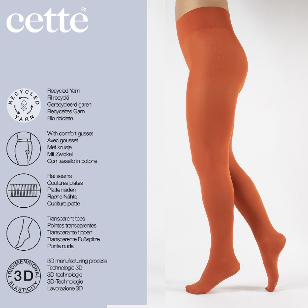 Rust Dublin ECO 70 denier - Orange Plus Size Strømpebukser