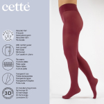 Chili Pepper Dublin ECO 70 denier - Mørkerøde Plus Size Strømpebukser