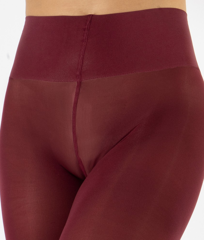 Chili Pepper Dublin ECO 70 denier - Mørkerøde Plus Size Strømpebukser