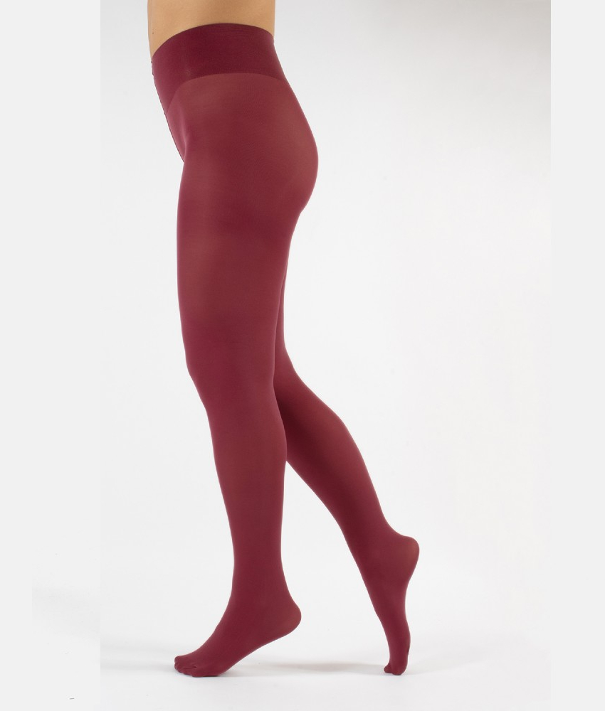 Chili Pepper Dublin ECO 70 denier - Mørkerøde Plus Size Strømpebukser