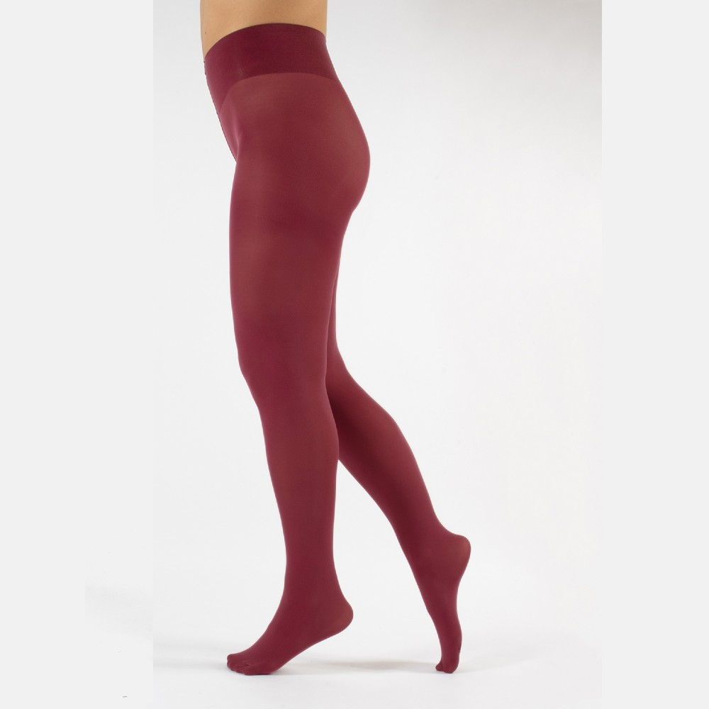 Chili Pepper Dublin ECO 70 denier - Mørkerøde Plus Size Strømpebukser