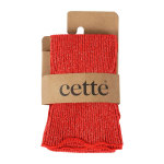 Glitter rib strømper - Red fra CETTE