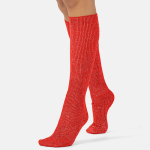 Glitter rib strømper - Red fra CETTE