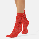 Glitter rib strømper - Red fra CETTE