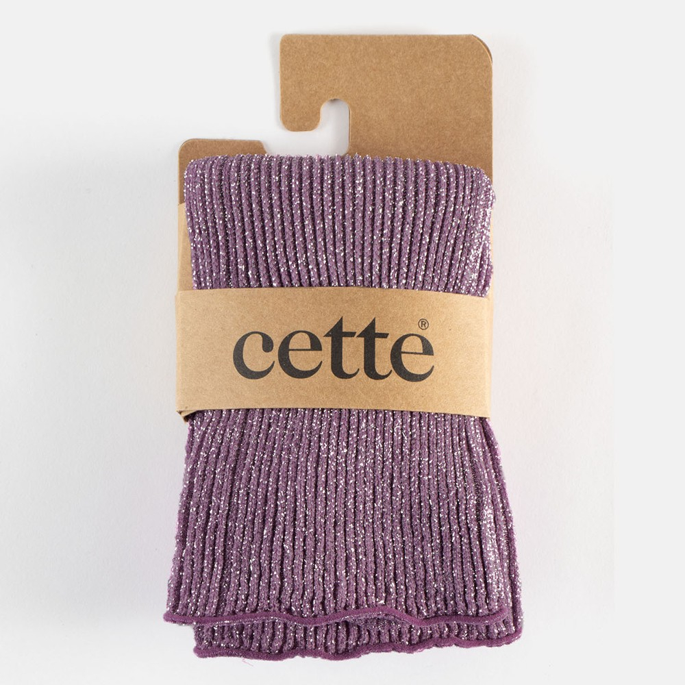 Glitter rib strømper - Violet fra CETTE