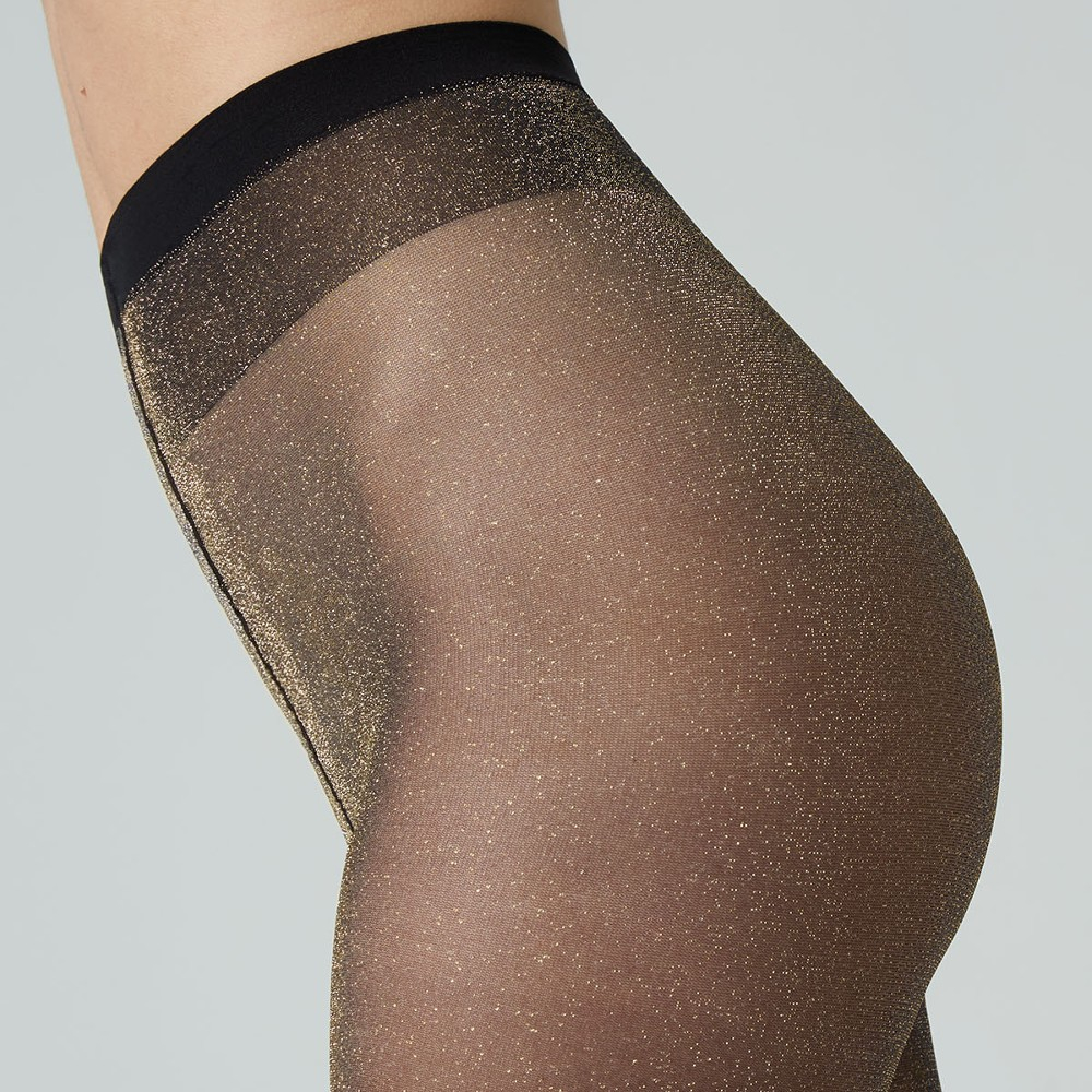 Gold Brillanti - Hollywood 25 denier - Strømpebukser med glimmer