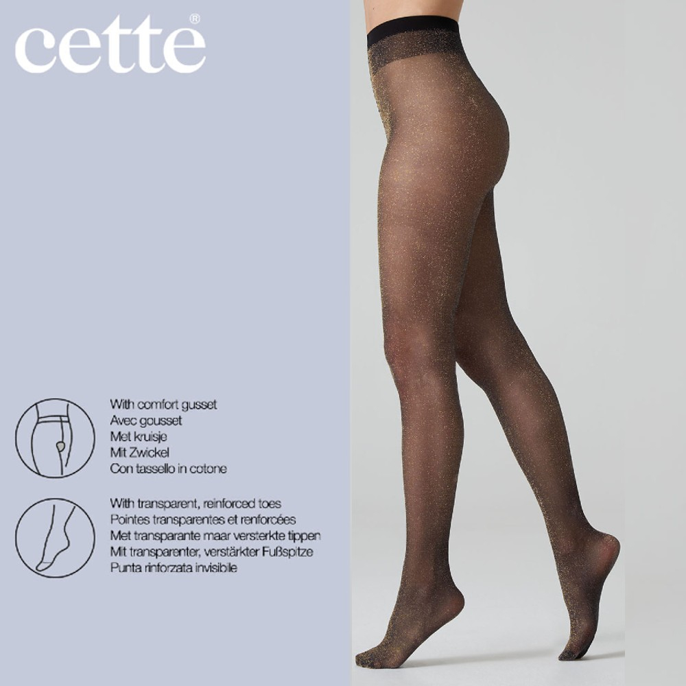 Gold Brillanti - Hollywood 25 denier - Strømpebukser med glimmer