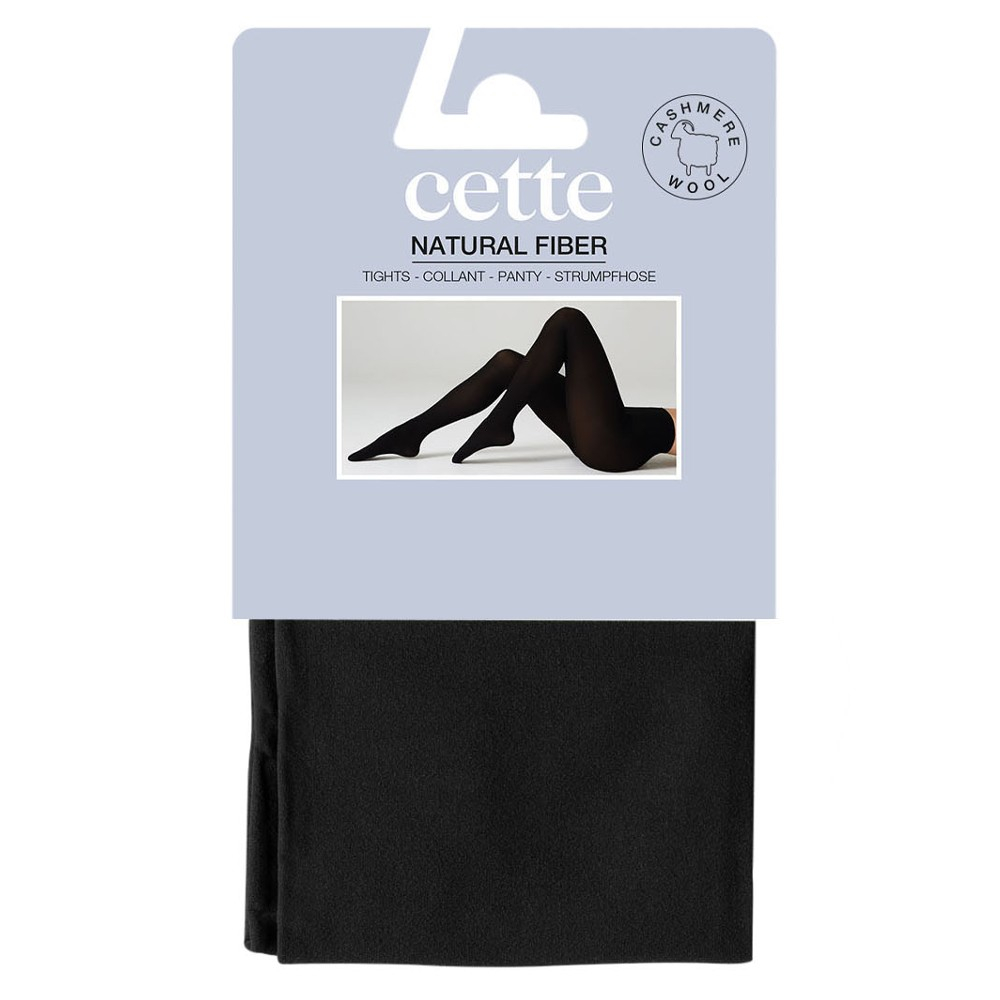 Black Lima Cashmere Wool 150 denier - Sorte vinter strømpebukser