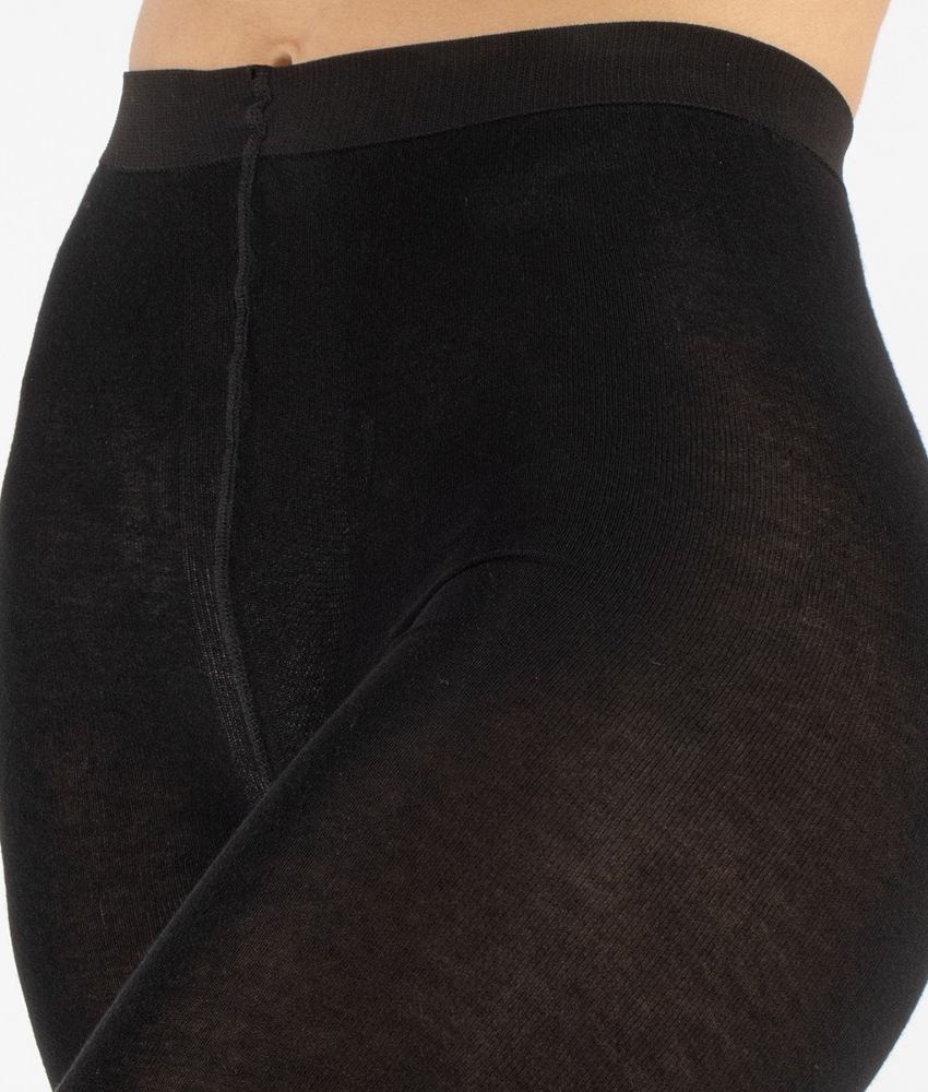 Black Lima Cashmere Wool 150 denier - Sorte vinter strømpebukser