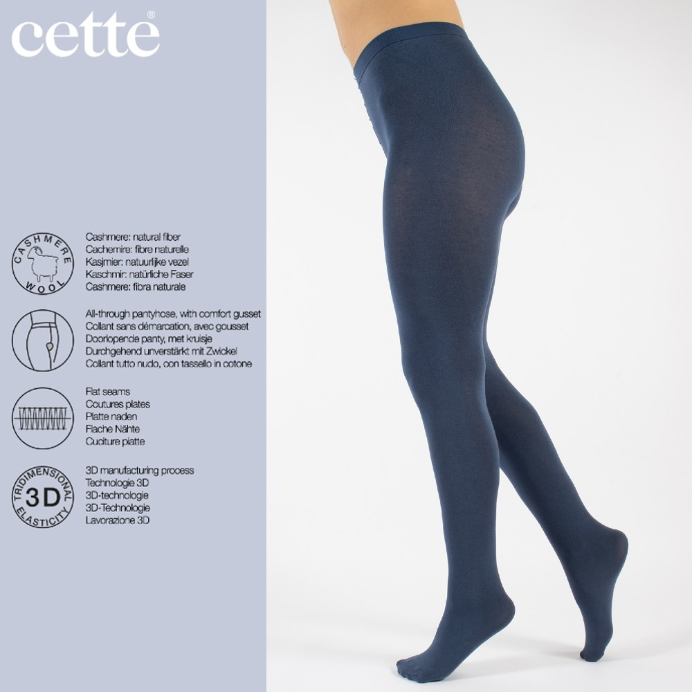 Jeans Lima Cashmere Wool 150 denier - Blå vinter strømpebukser