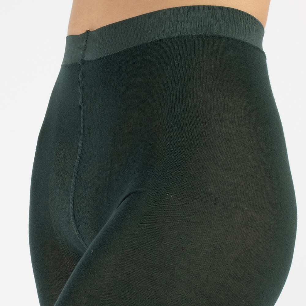 Emerald Lima Cashmere Wool 150 denier - Grønne vinter strømpebukser