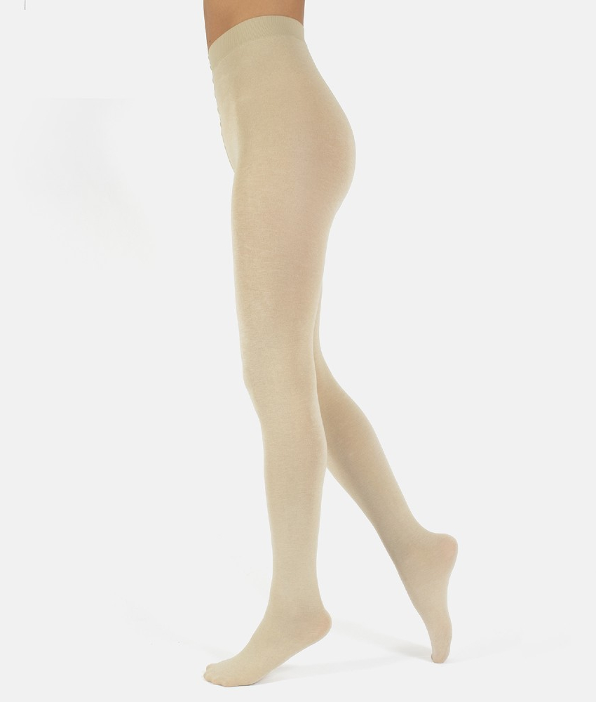 Oyster White Lima Cashmere Wool 150 denier - Cremefarvet vinter strømpebukser
