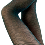 Tykke Grønne Strømpebukser med blonde - Festival 96384 Green