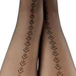 Sorte strømpebukser med små pile - 96381 fra Festival Strømper