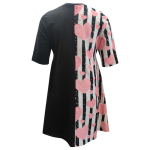 A-formet plus size kjole med striber og hjerter. Tulla Hearts n' Stripes