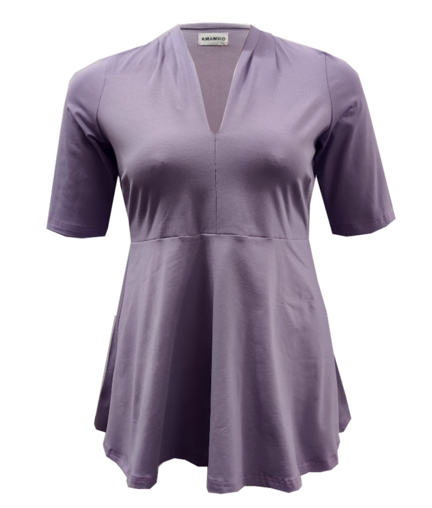 Sendai Lavender. Plus size bluse fra Amamiko