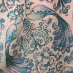 Mintgrøn plus size kjole med empiresnit. Genkei Mint Baroque