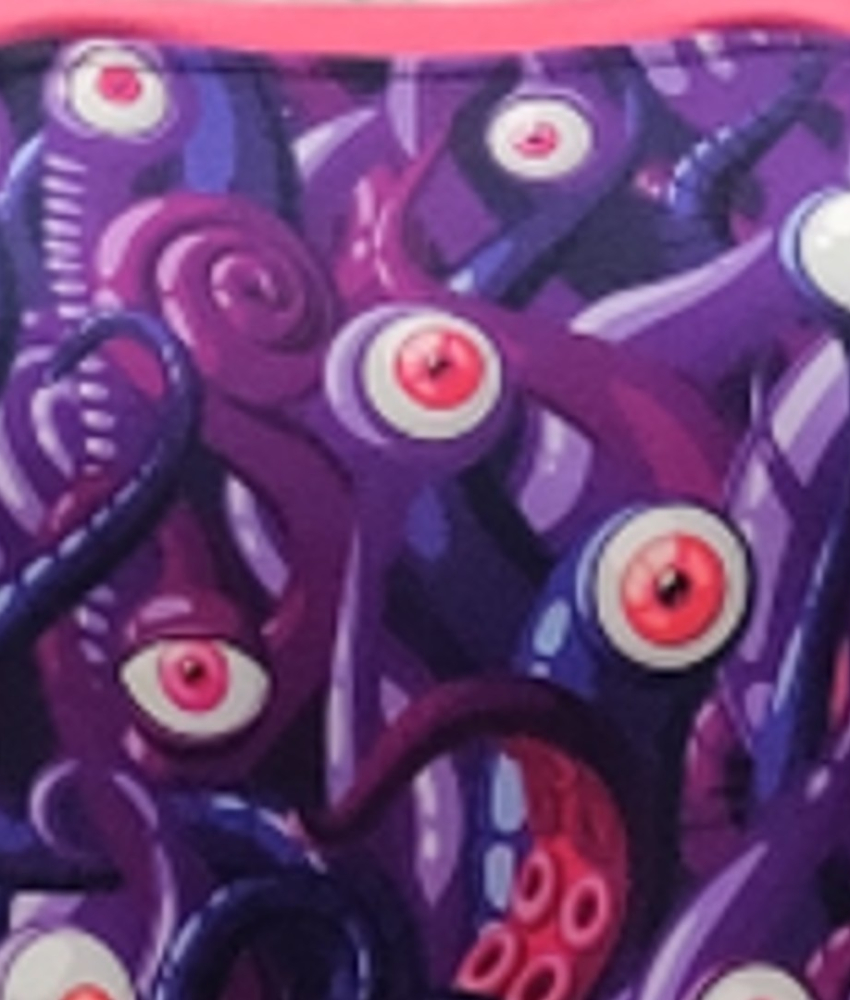 Lilla plus size kjole med empiresnit. Genkei Purple Monster