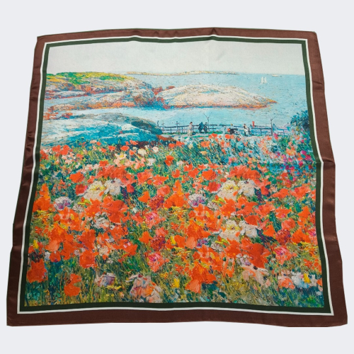 Silke Tørklæde 68 cm. x 68 cm. | Flower Field