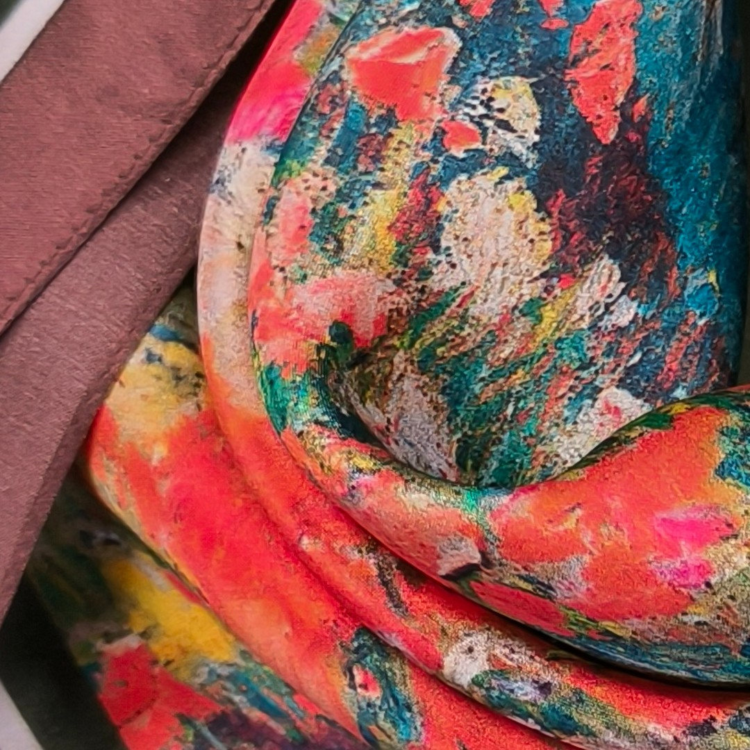 Silke Tørklæde 68 cm. x 68 cm. | Flower Field