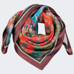 Silke Tørklæde 68 cm. x 68 cm. | Flower Field