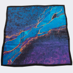 Silke Tørklæde 68 cm. x 68 cm. | Blue Stone
