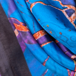 Silke Tørklæde 68 cm. x 68 cm. | Blue Stone