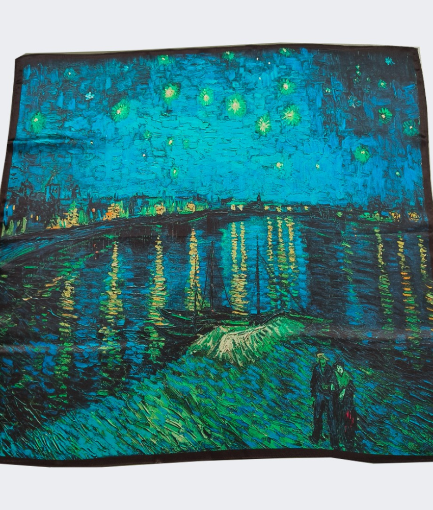 Silke Tørklæde 68 cm. x 68 cm. | Green Night