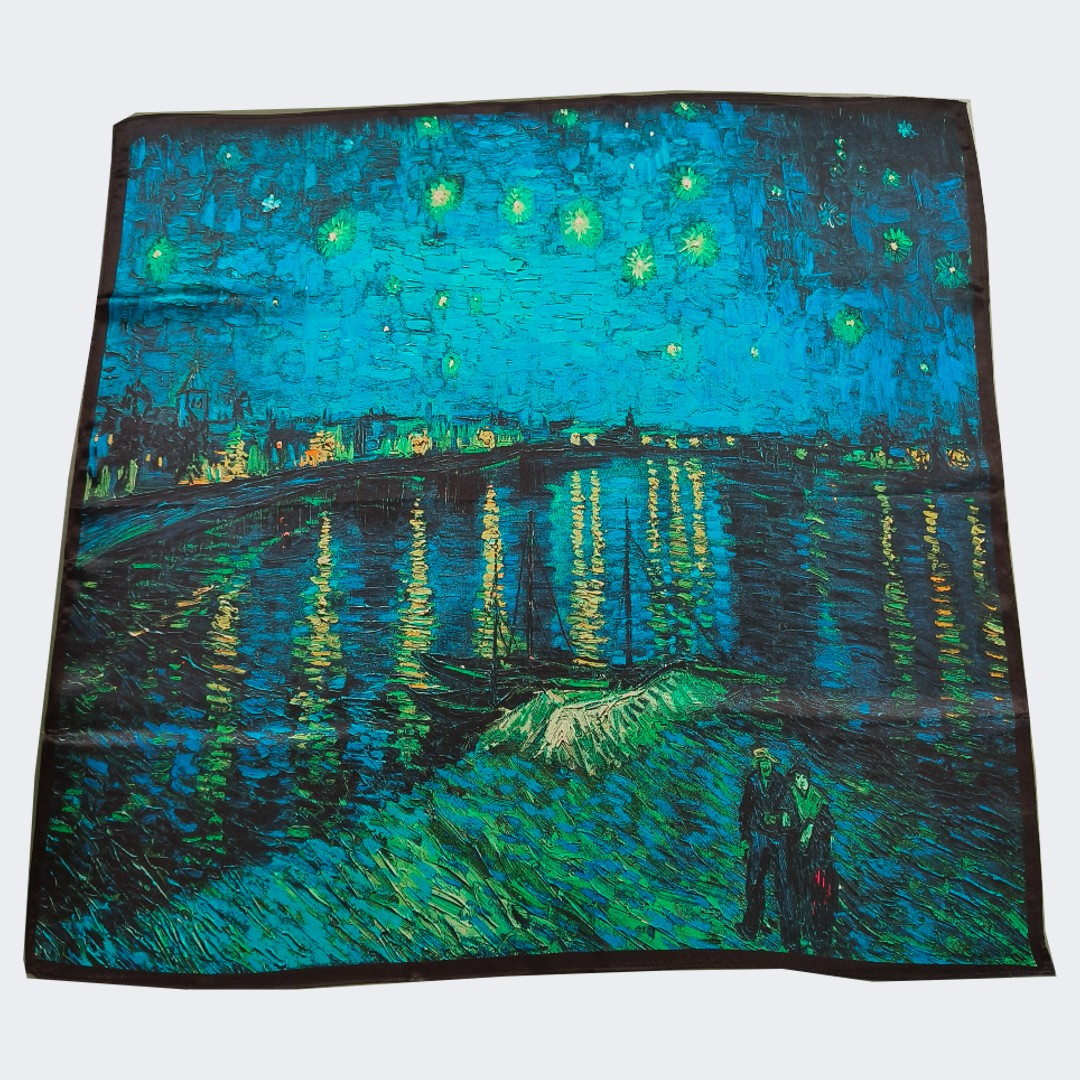 Silke Tørklæde 68 cm. x 68 cm. | Green Night