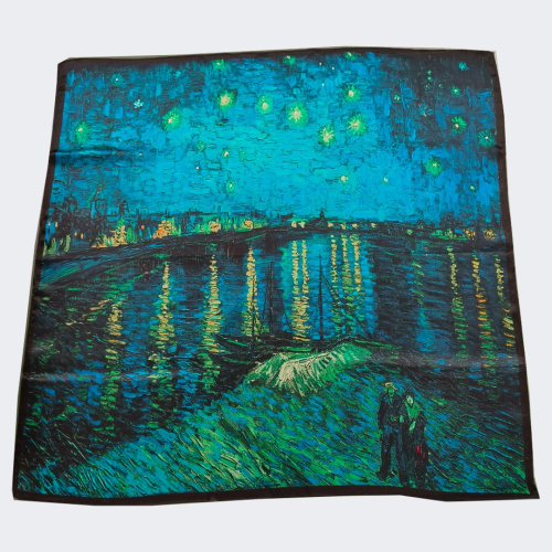 Silke Tørklæde 68 cm. x 68 cm. | Green Night