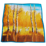 Silke Tørklæde 68 cm. x 68 cm. | Yellow Trees