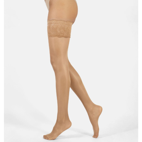 Nude selvsiddende Plus Size strømper - Versailles 20 denier