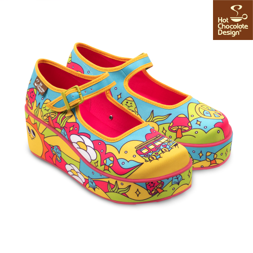 Love On The Road Platform Sko fra Hot Chocolate Design