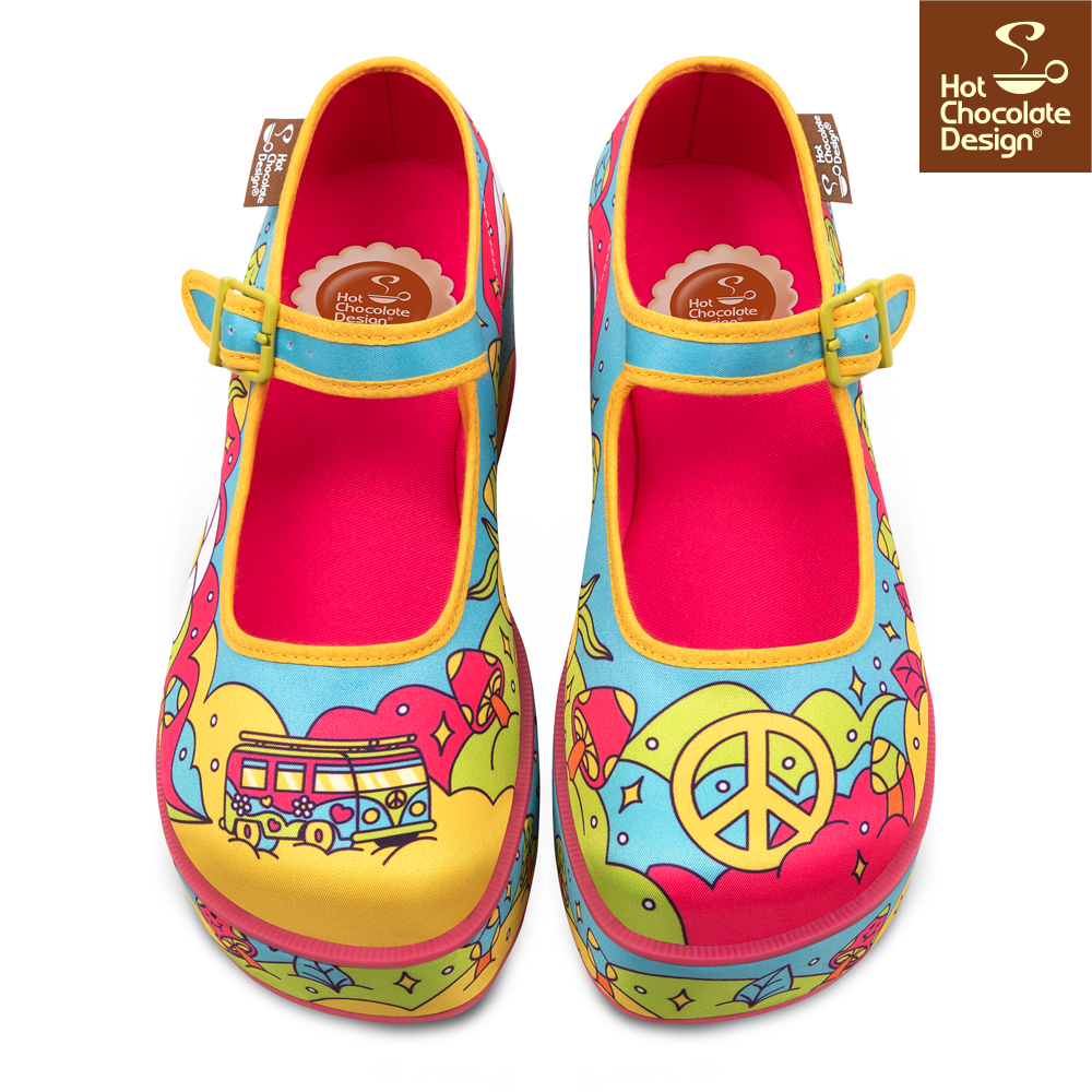Love On The Road Platform Sko fra Hot Chocolate Design