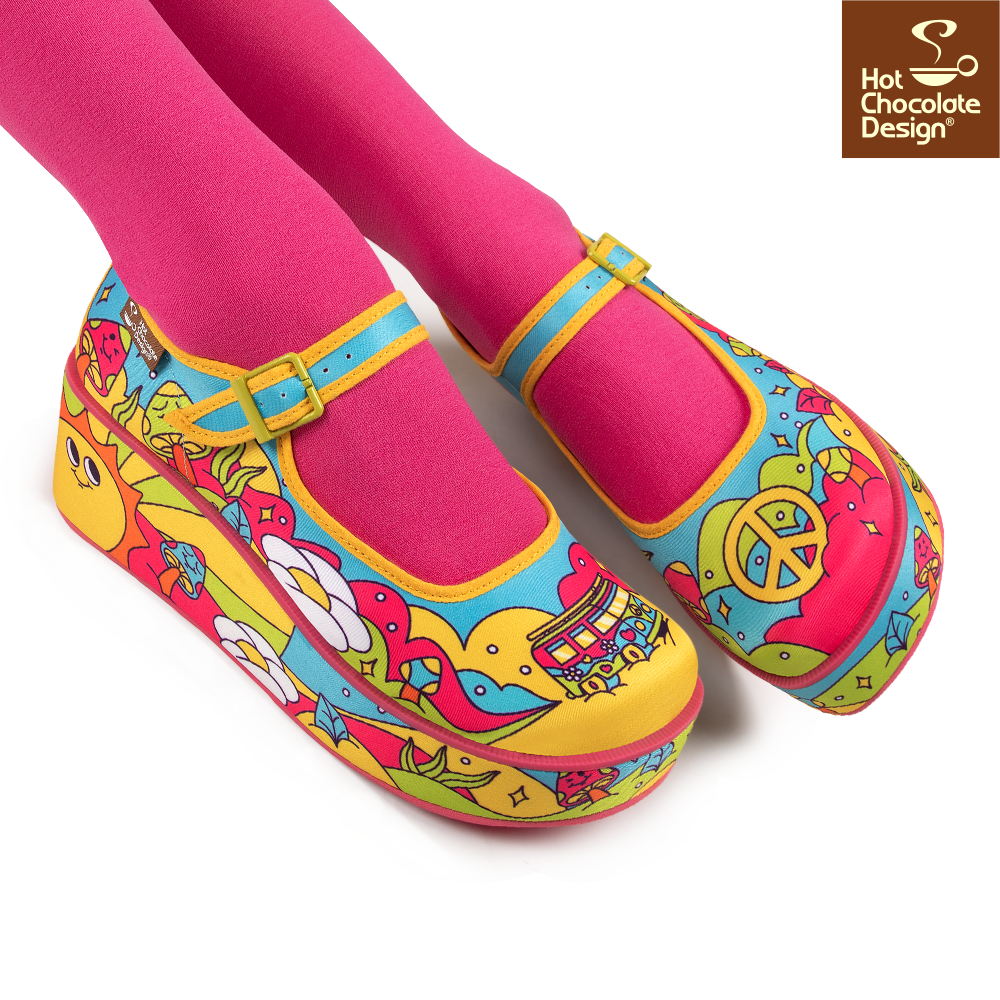 Love On The Road Platform Sko fra Hot Chocolate Design