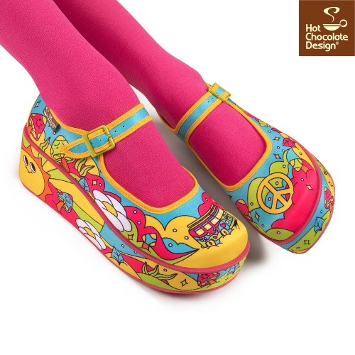 Love On The Road Platform Sko fra Hot Chocolate Design